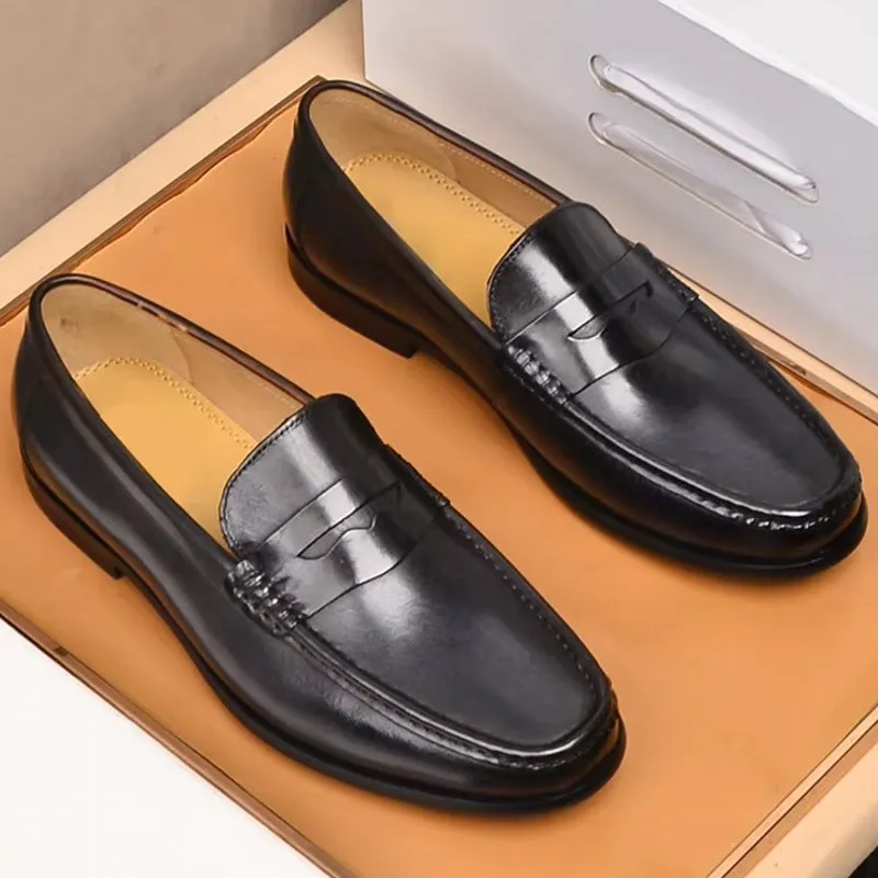 Fashion Business Leather Slip On Loafers