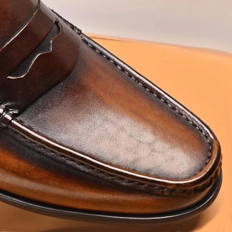 Fashion Business Leather Slip On Loafers