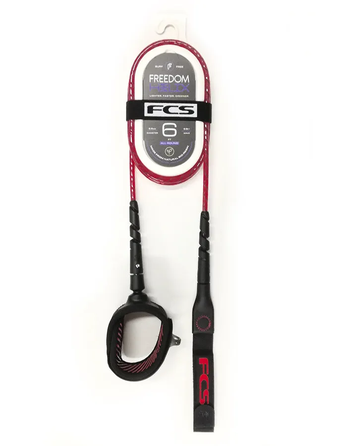 FCS 6ft Freedom Helix Comp Surfboard Leash