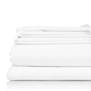 Fitted Sheet - Poly Cotton - White - 200 Thread Count