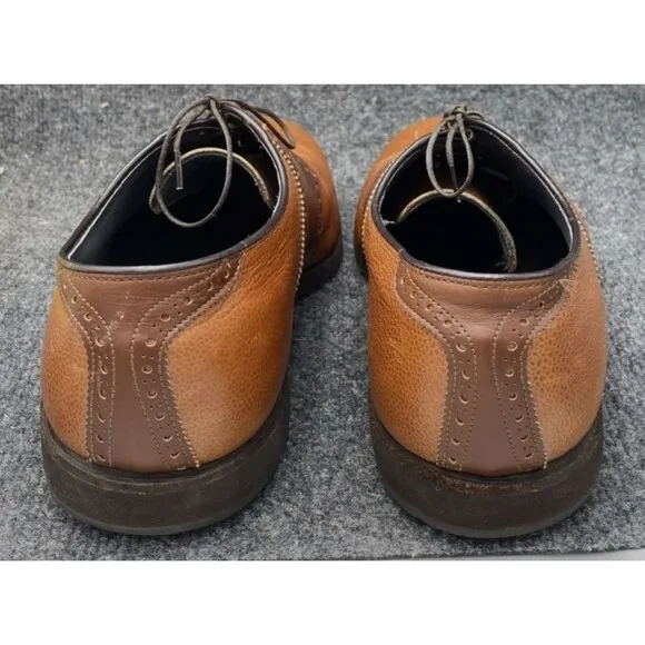 FootJoy Golf Shoes Men’s 11 EEE Wide Brown Leather Soft Spikes Saddle Oxford