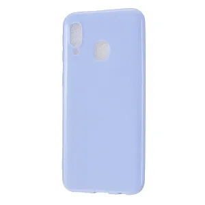For Samsung A20E/A40/A70 Cellphone Cover Soft TPU Phone Case Simple Profile Scratch Resistant Full Body Protection Shell Taro purple