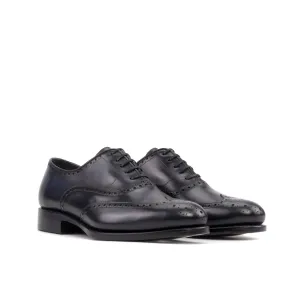 Full Brogue Oxford in Navy Box Calf