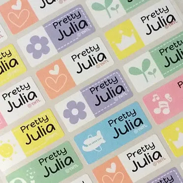 Happy Icon Character Medium Name Stickers