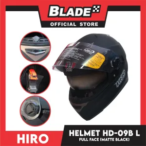 HIRO Helmet HD-09B Matte Black (Full Face)