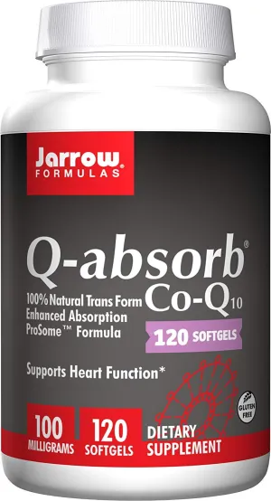Jarrow Formulas q-absorb Co-Q10, 100 mg, 120 Count (paquete de 3)