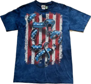 Liquid Blue American Serpent Tie-Dye Tee - Blue