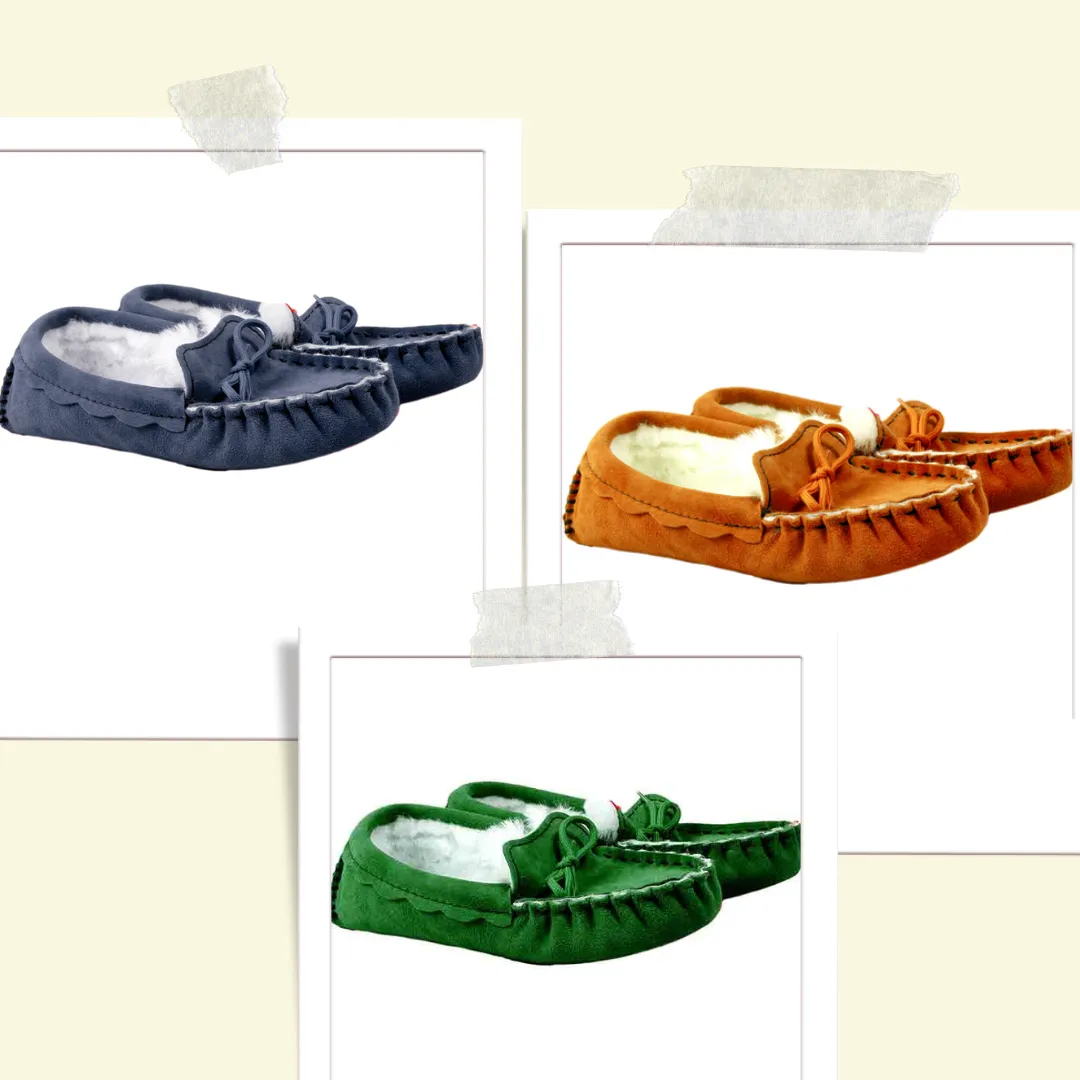 Luxury Sheepskin Moccasin Slippers - The Waveney - A Collection of Classic, Heritage Colours