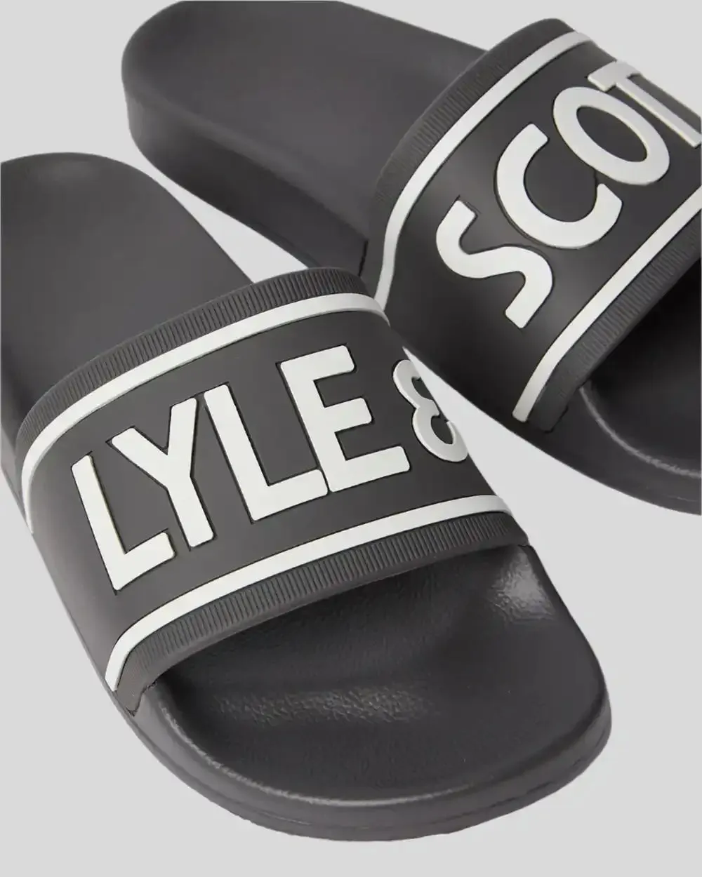 Lyle & Scott Mens Sliders Gunmetal