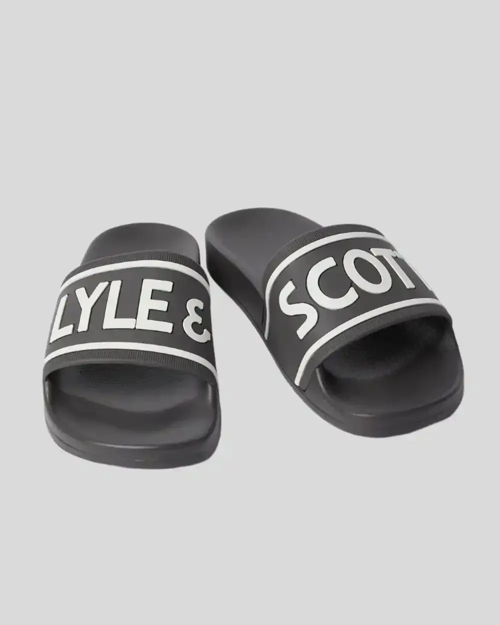 Lyle & Scott Mens Sliders Gunmetal