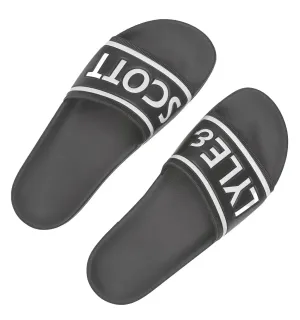 Lyle & Scott Mens Sliders Gunmetal