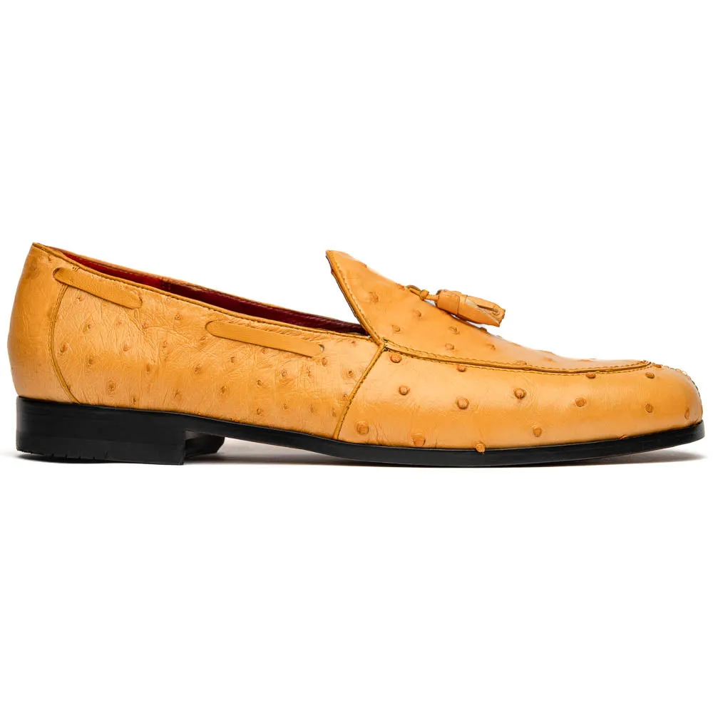 Marco Di Milano Aubiere in Buttercup Ostrich Tassel Loafers
