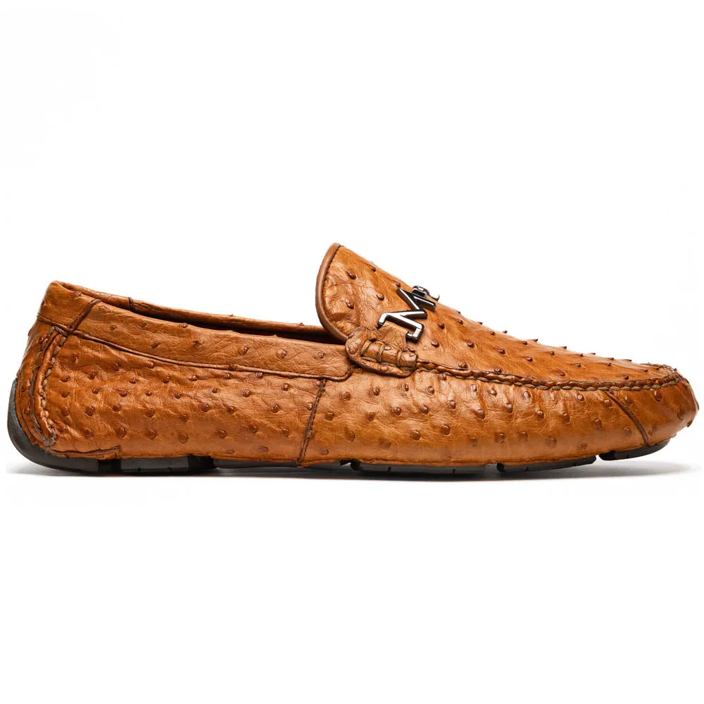 Marco Di Milano Bolonia Brandy Ostrich Quill Bit Loafers