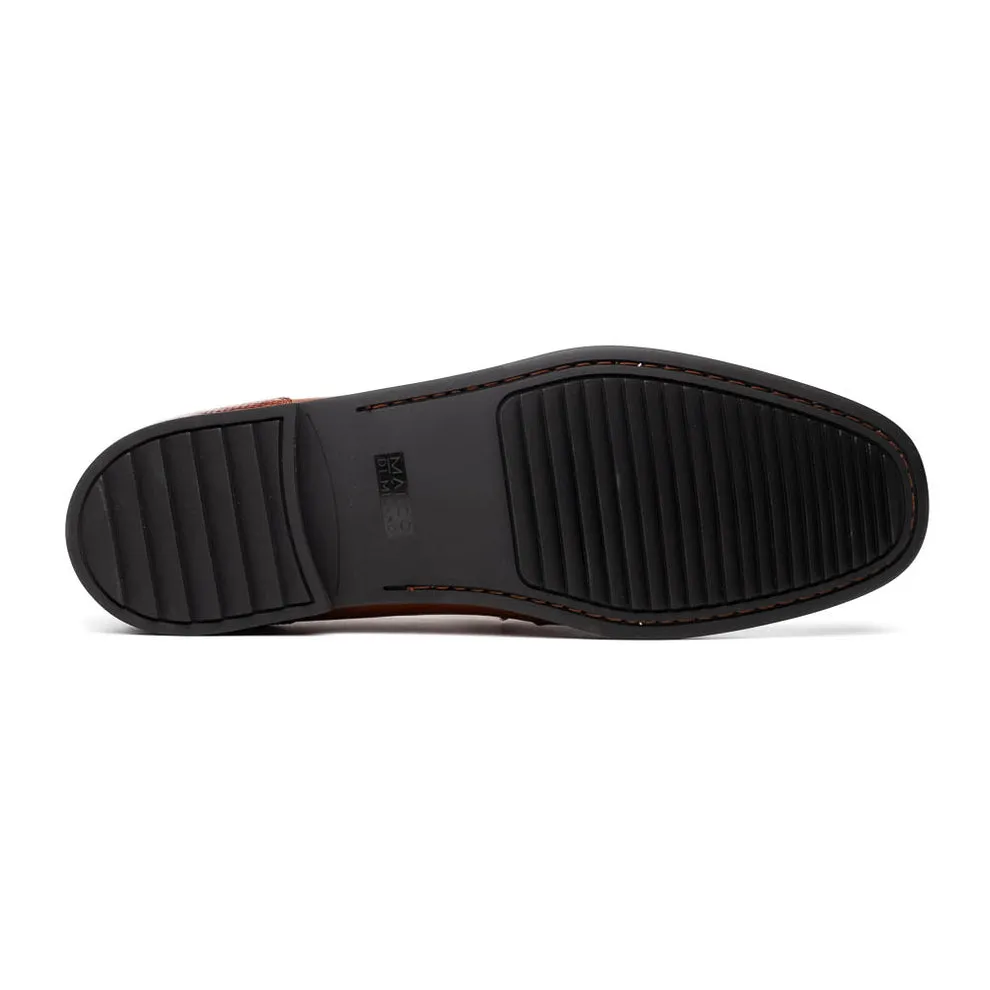 Marco Di Milano Hugo Honey Lizard & Calfskin Bit Loafers
