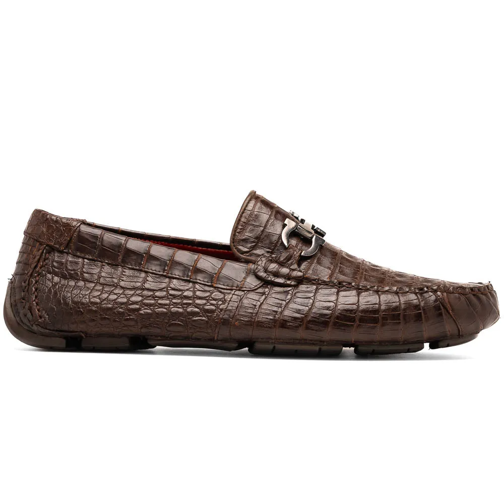 Marco Di Milano Parma Brown Crocodile Loafers