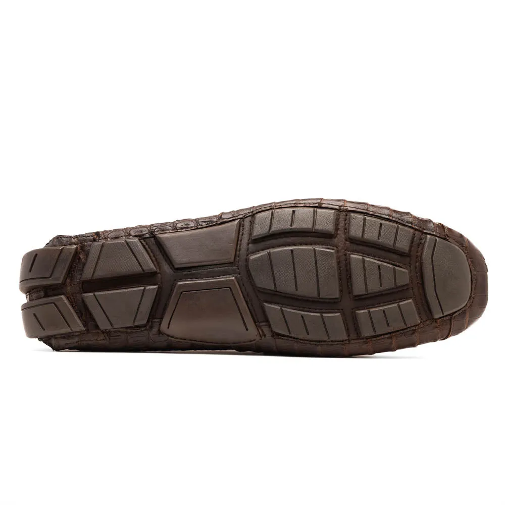 Marco Di Milano Parma Brown Crocodile Loafers