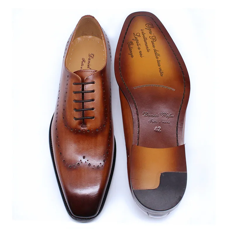 Men's Business Engraved British Brogue Leather Shoes