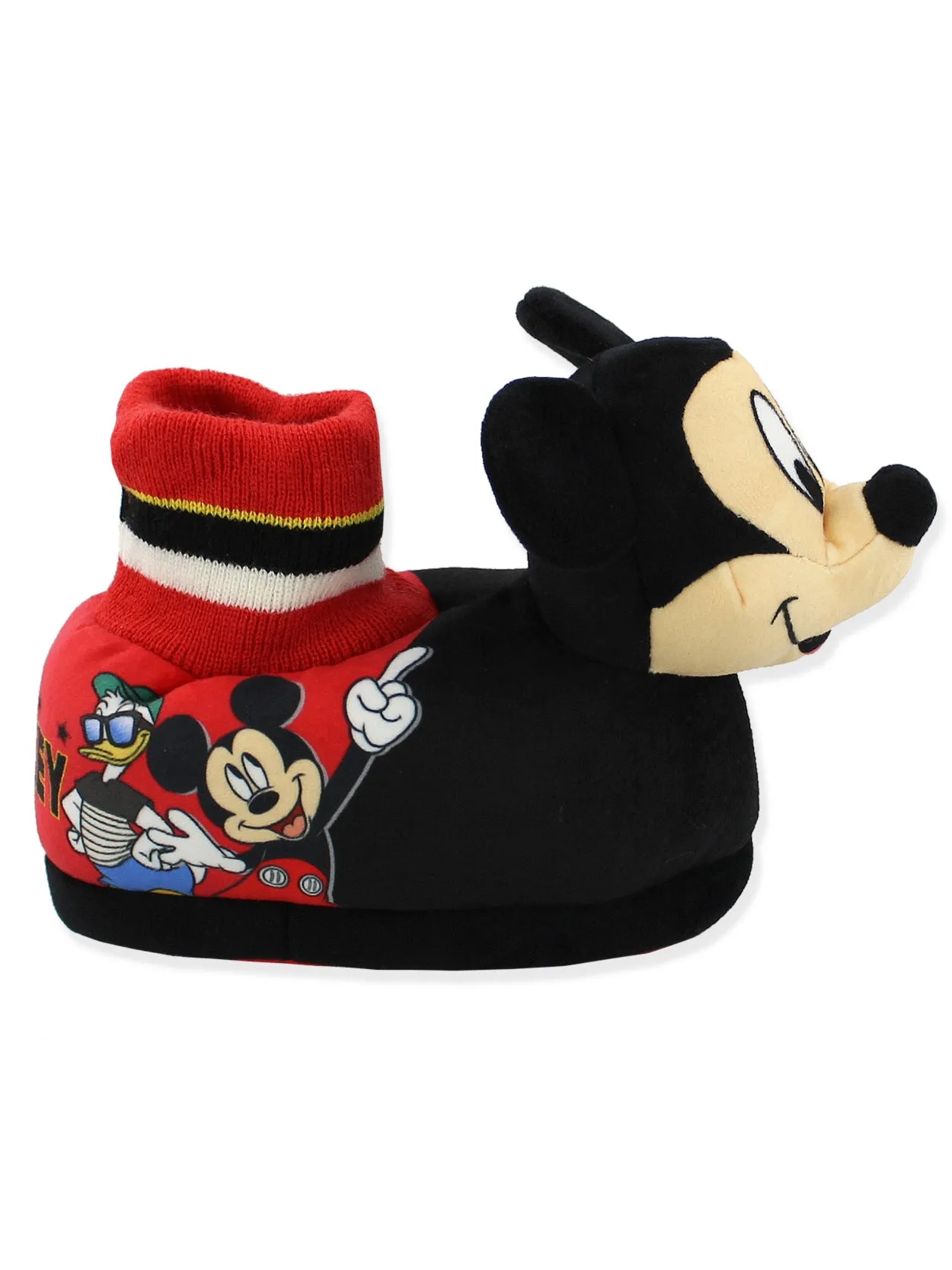 Mickey Mouse Plush 3D Sock Top Slippers