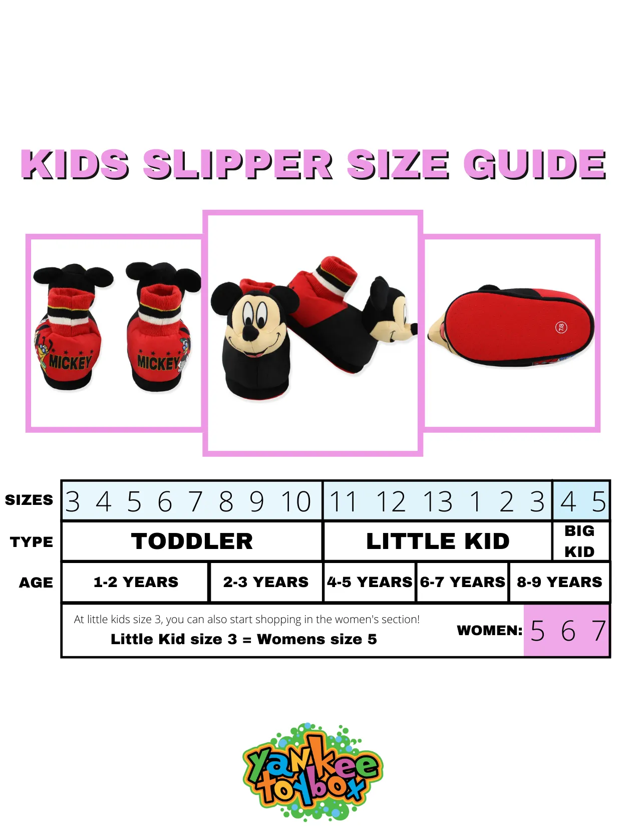 Mickey Mouse Plush 3D Sock Top Slippers