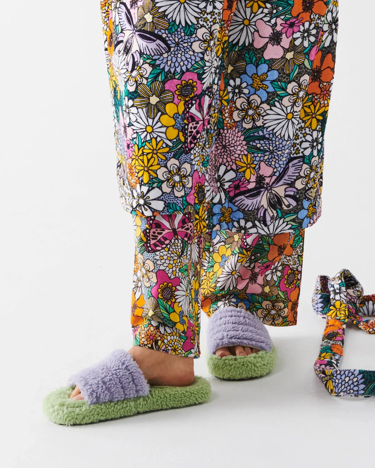 MINT GELATO QUILTED SHERPA ADULT SLIPPERS