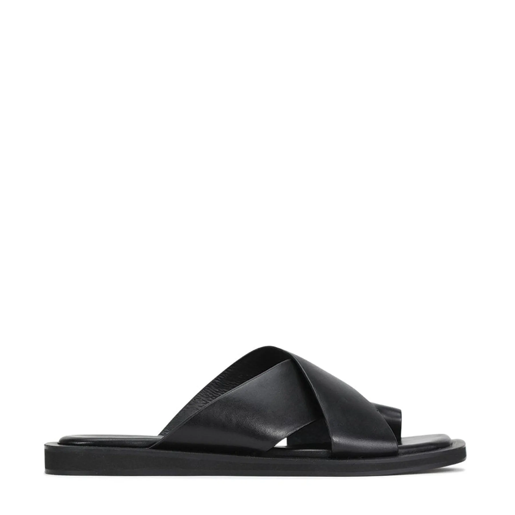 MISHK LEATHER CROSSOVER SANDALS