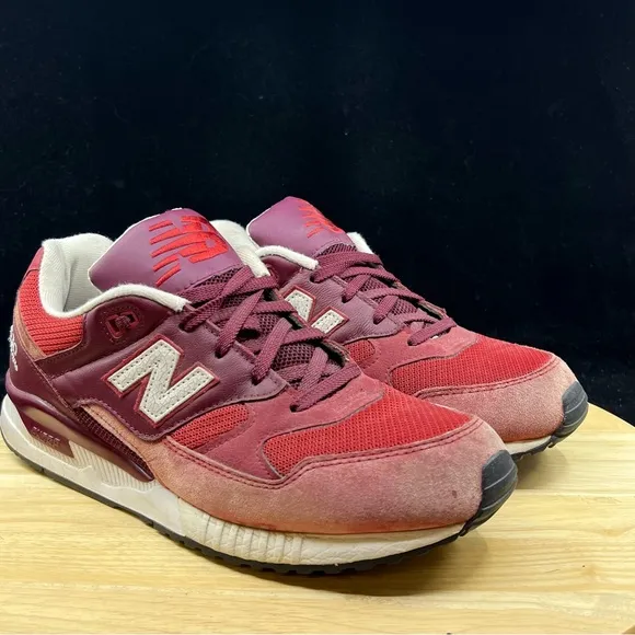 New balance Mens M530OXB red/white vintage look sneaker size 10