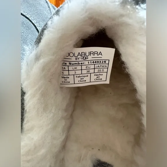 NEW Koolaburra Grey Kids Braidee Slippers