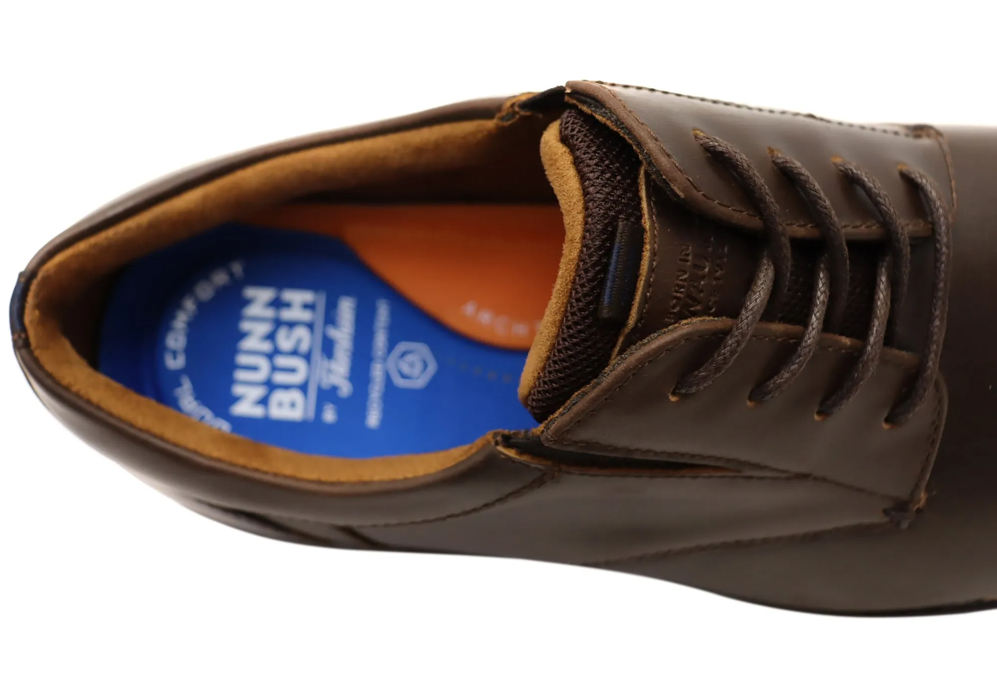 Nunn Bush By Florsheim Mens EE Extra Wide Griff Plain Toe Shoes