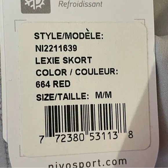NWT Nivo Lexie Tennis Golf Skort Red Size Medium