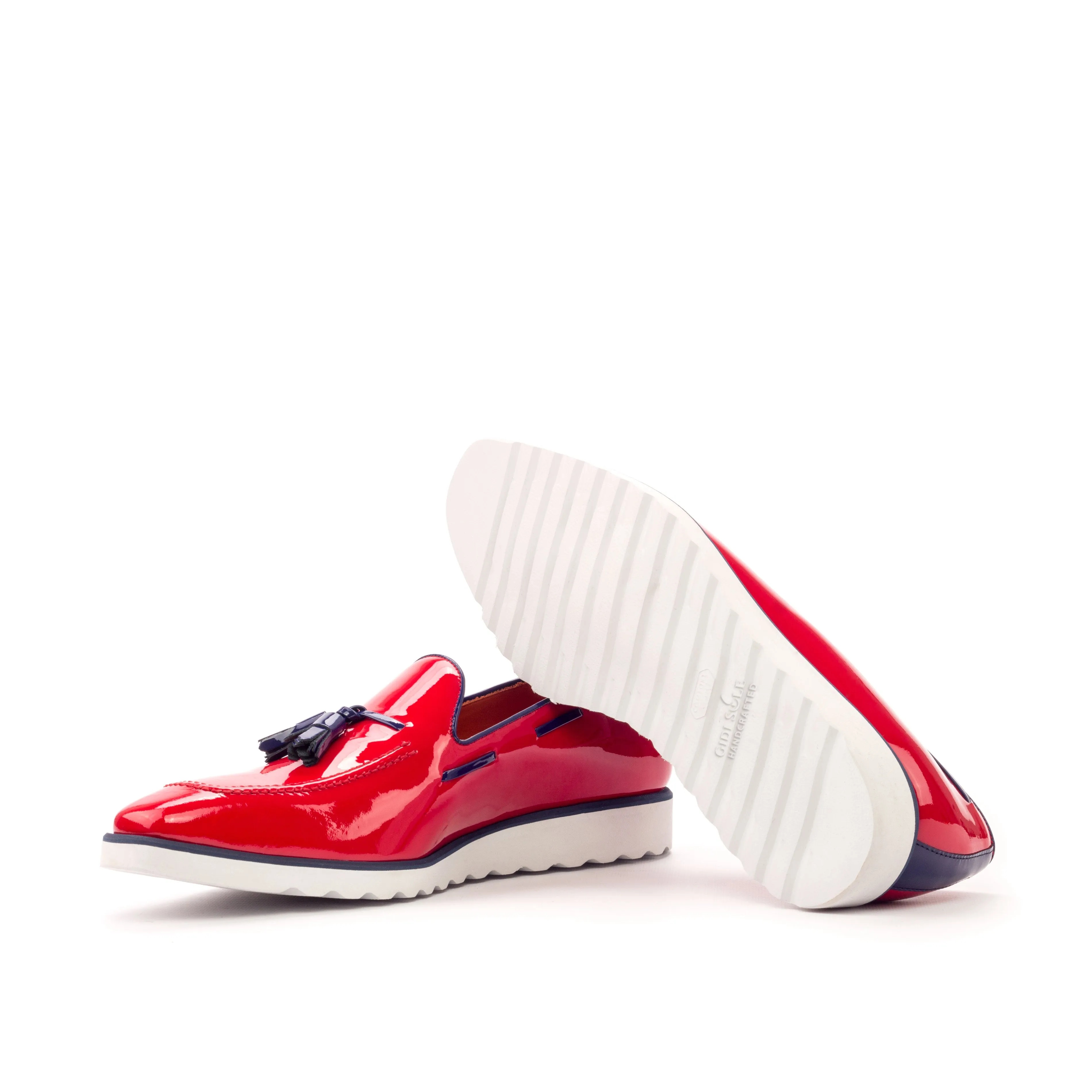 OG Loafer - Patent Red-Patent Cobalt Blue