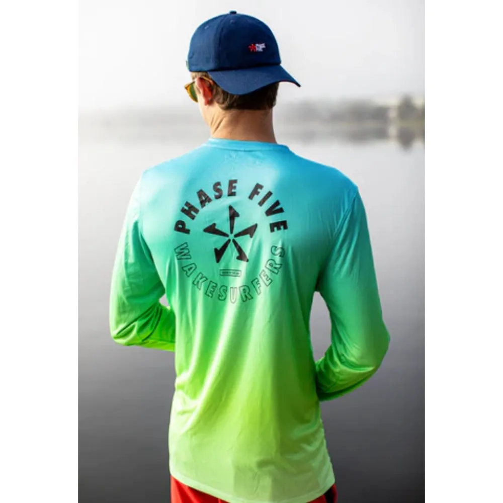PHASE 5 USA MADE SPF L/S AQUA/LIME