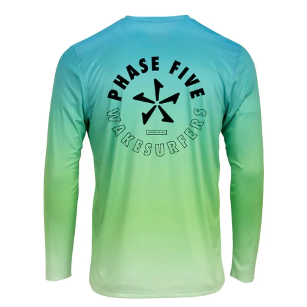 PHASE 5 USA MADE SPF L/S AQUA/LIME