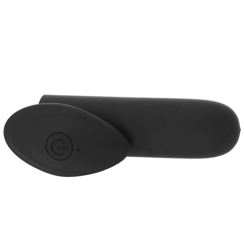 Pink cat Vibrating Remote Control Bullet -  Black