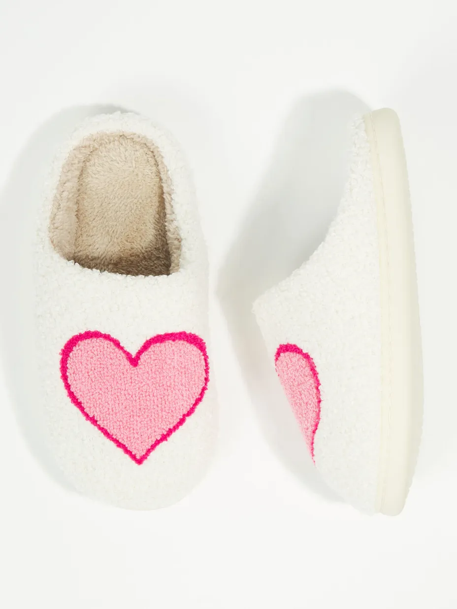 Pink Heart Slippers