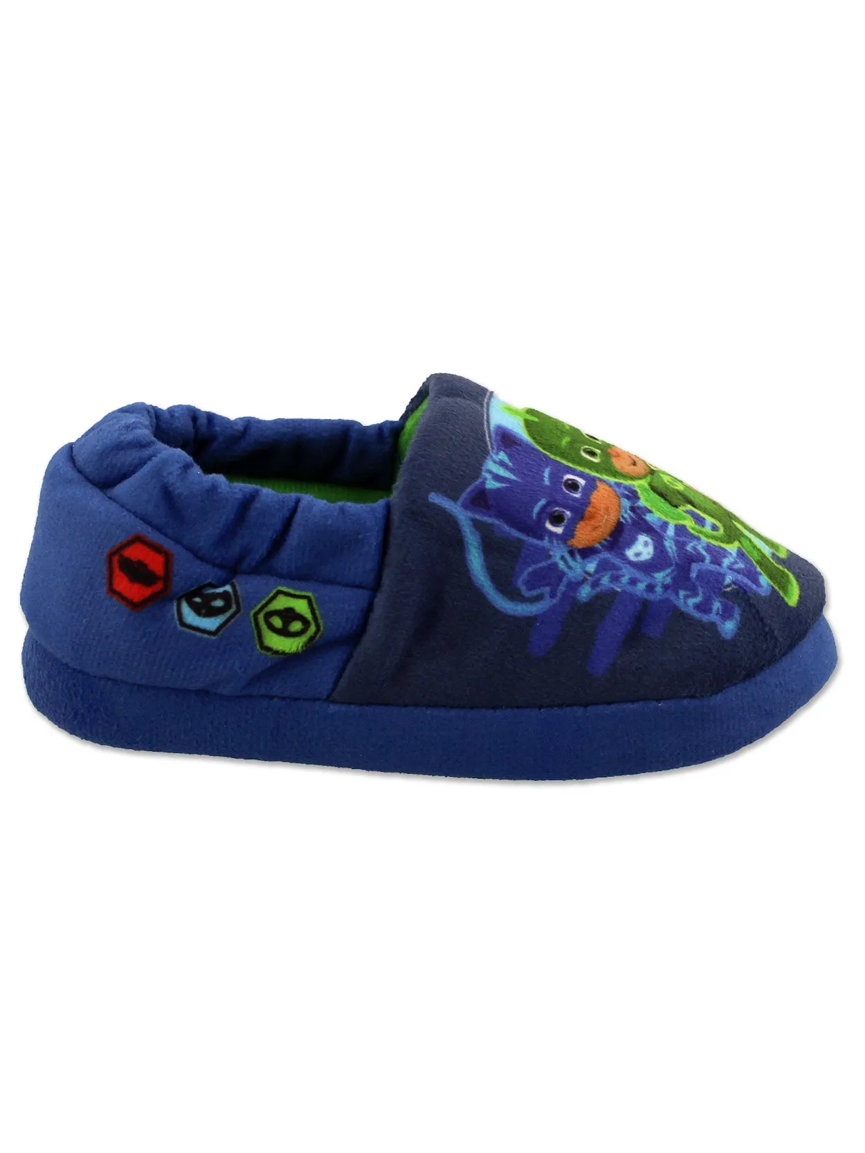PJ Masks Plush A-Line Slippers with Non Slip Rubber Sole