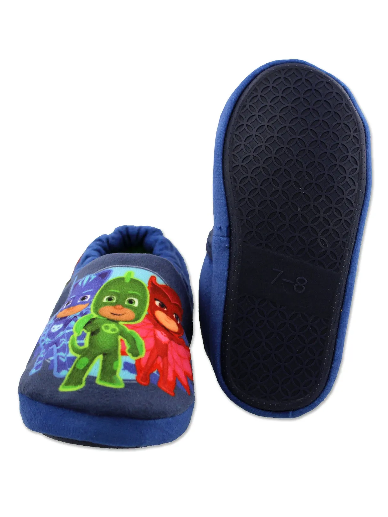PJ Masks Plush A-Line Slippers with Non Slip Rubber Sole