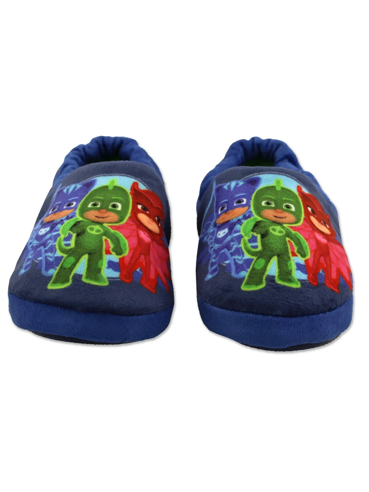 PJ Masks Plush A-Line Slippers with Non Slip Rubber Sole