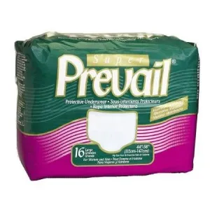 Prevail Super Absorb Protect Adult Underwear, Large 45-58 Waist, 16 pack