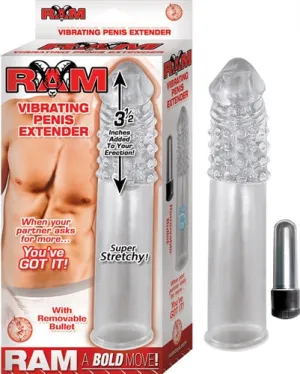 Ram Vibrating Penis Extender - Clear