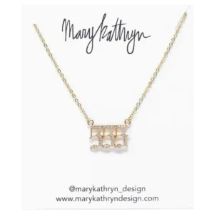 Rhinestone Angel Number Necklace
