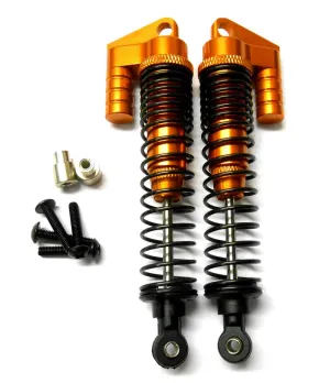 S108004OR 1/10 Scale RC Alloy Adjustable Shock Absorber Damper x 2 Orange 100mm