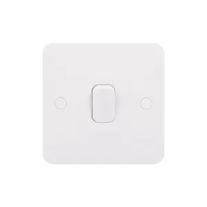 Schneider Electric GGBL1012S Lisse White Moulded 10AX 1G 2-Way Plate Switch (Display Packaged)