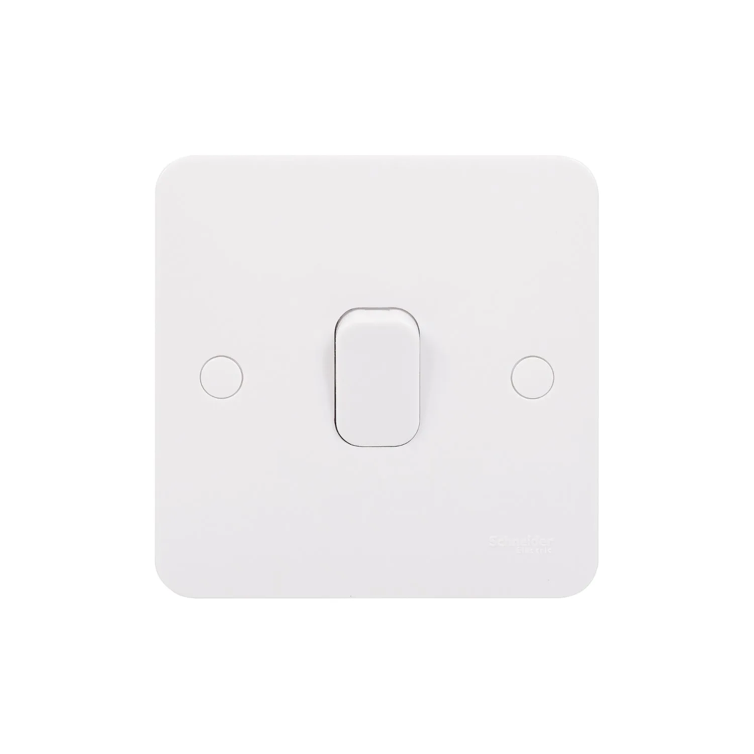 Schneider Electric GGBL1012S Lisse White Moulded 10AX 1G 2-Way Plate Switch (Display Packaged)