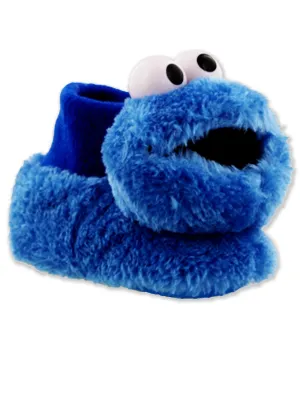 Sesame Street Cookie Monster Plush 3D Sock Top Slippers