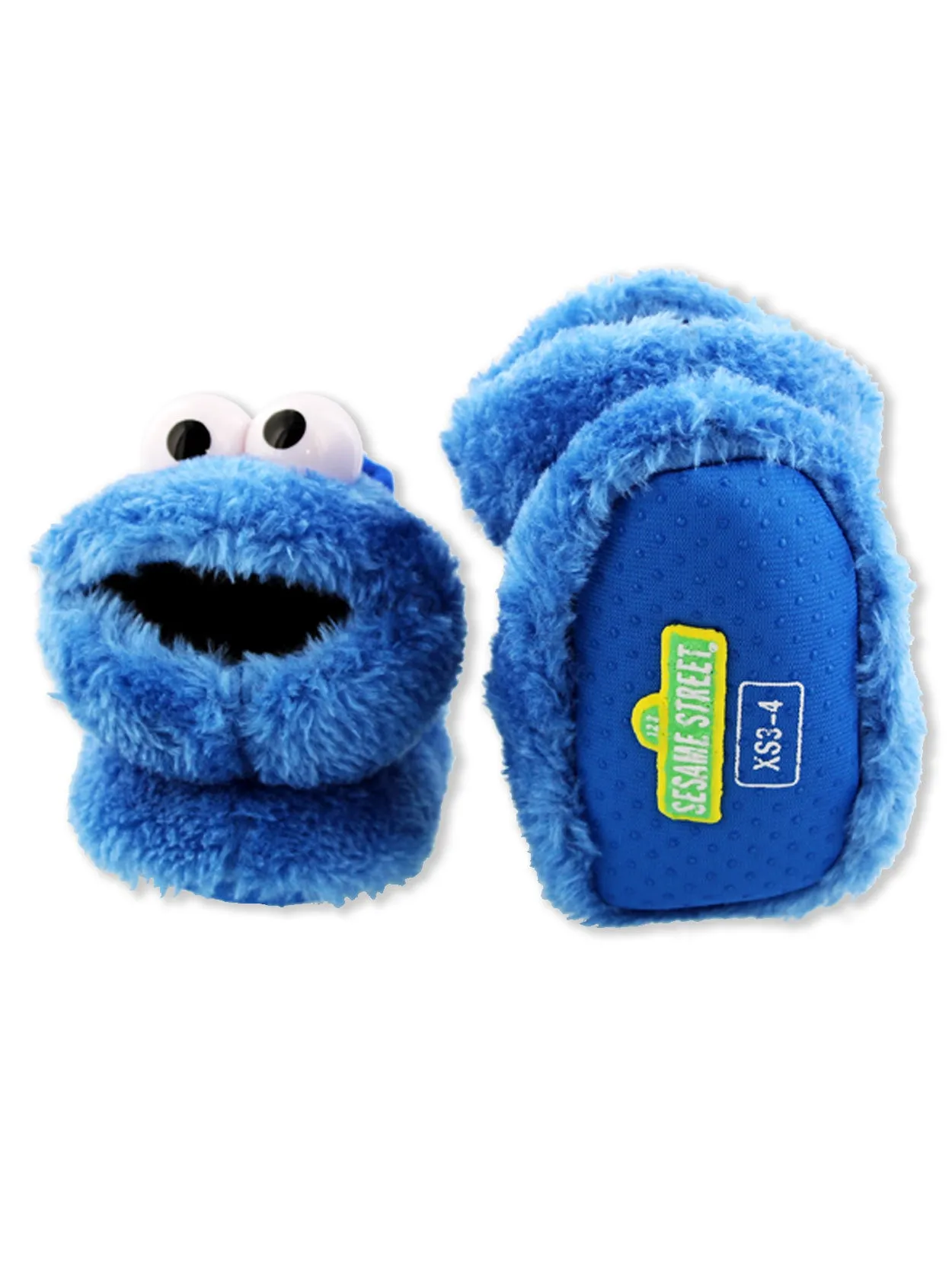 Sesame Street Cookie Monster Plush 3D Sock Top Slippers