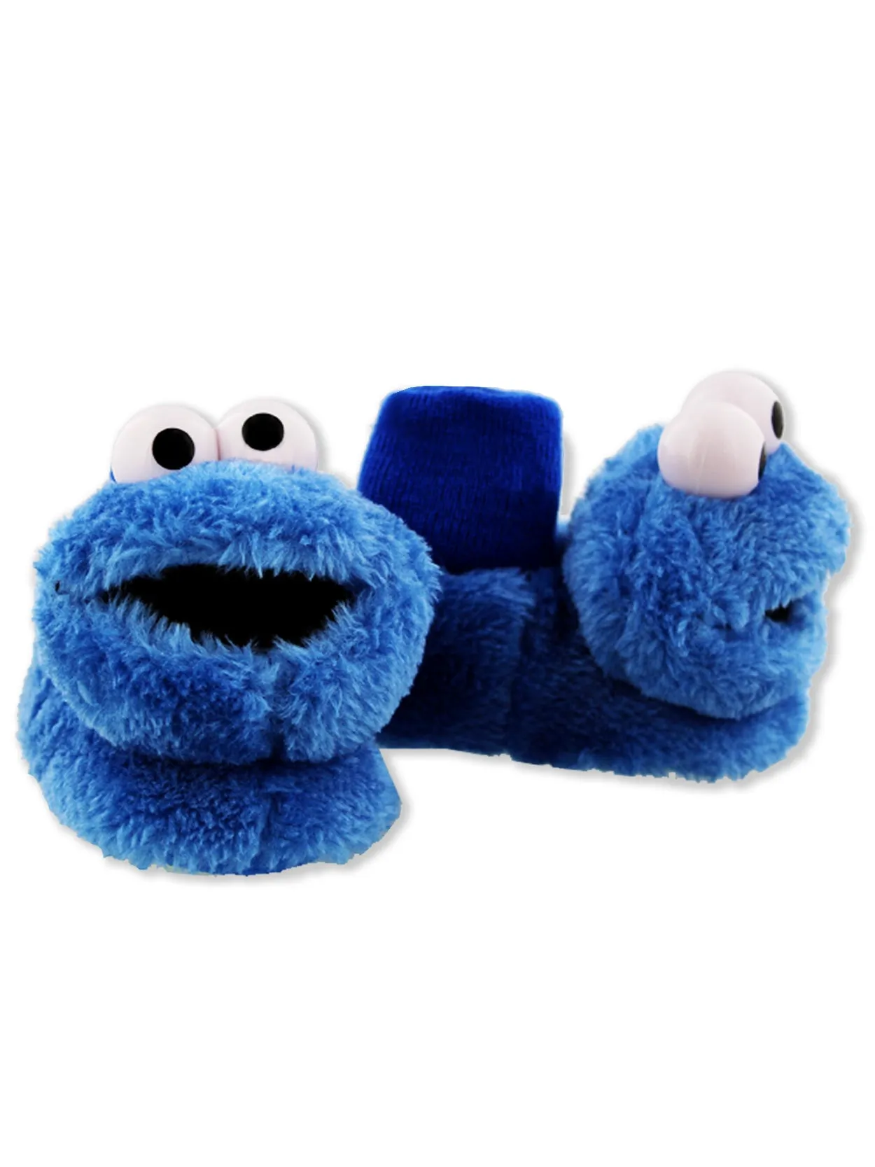 Sesame Street Cookie Monster Plush 3D Sock Top Slippers