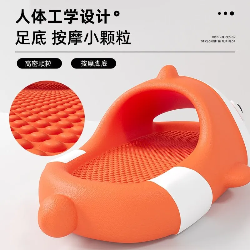 Shark Shape Summer Platform Slippers for Indoor Use