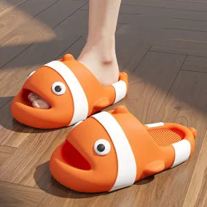 Shark Shape Summer Platform Slippers for Indoor Use