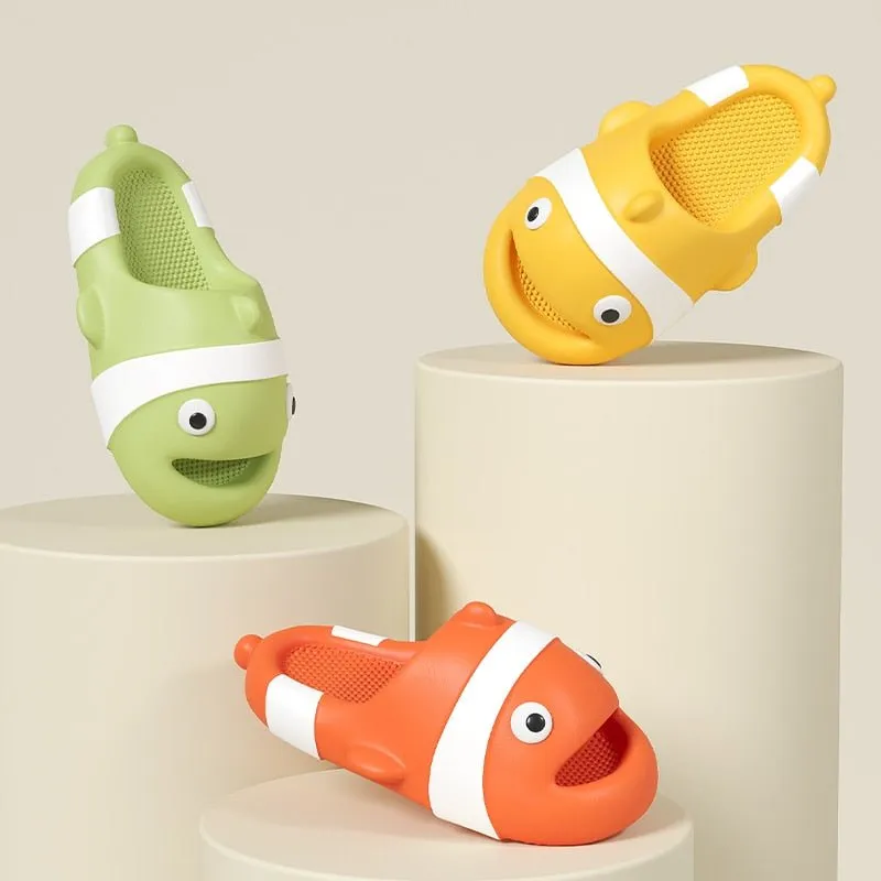 Shark Shape Summer Platform Slippers for Indoor Use