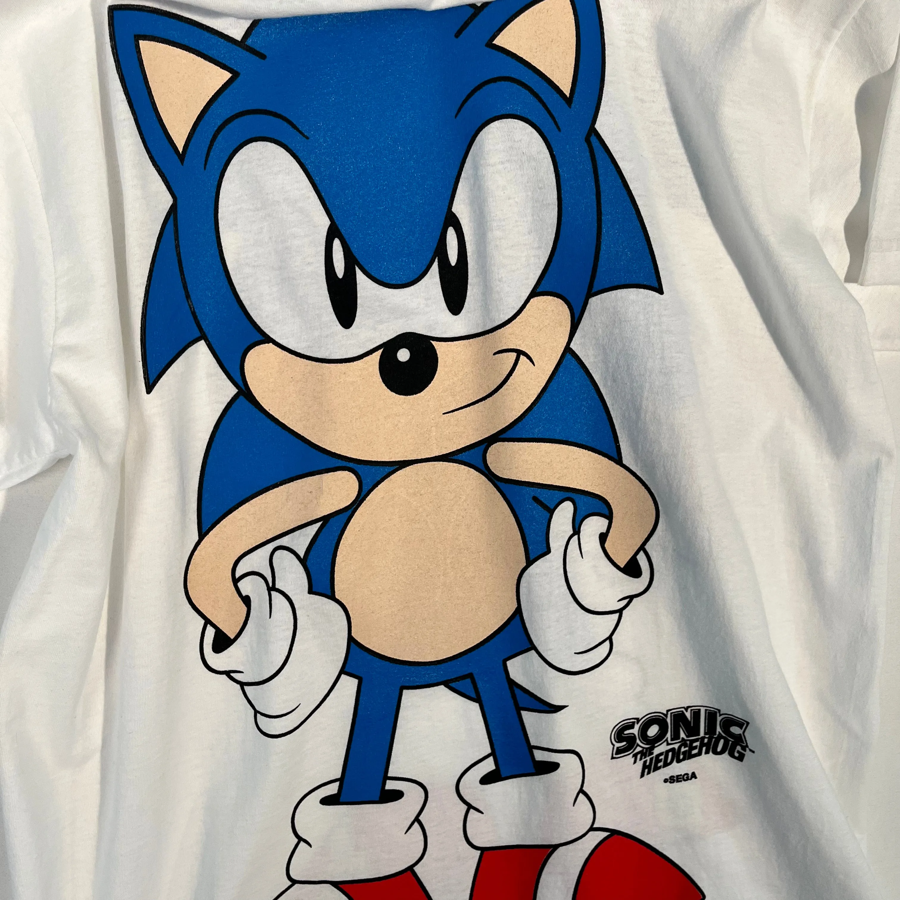Sonic The Hedgehog Front and Back Graphic Tee - White